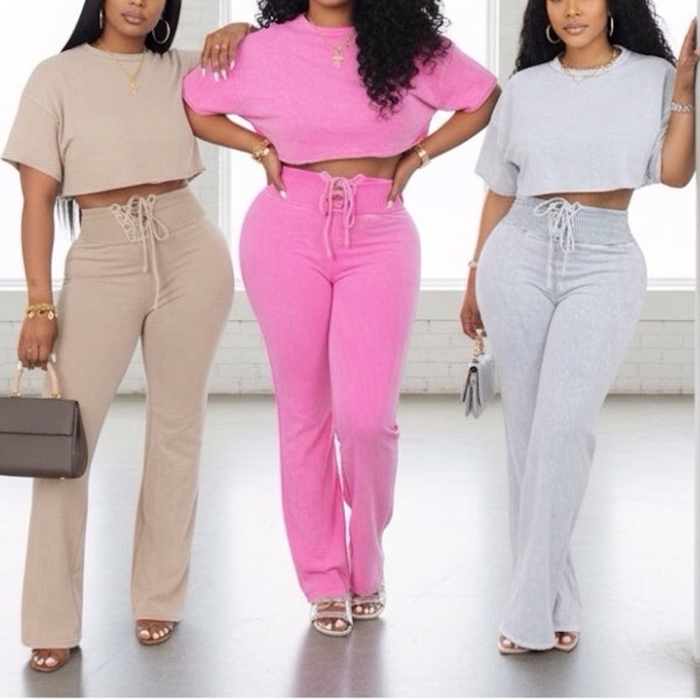 Stylish Women's Pants Set in (Tan)